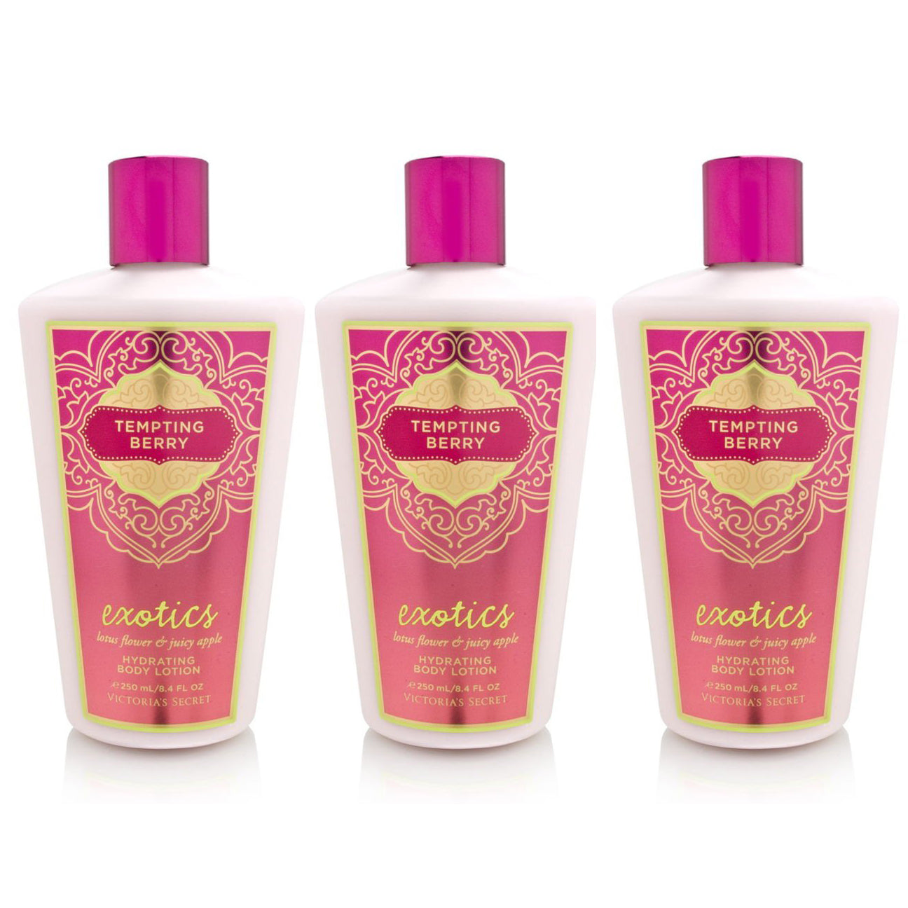 Victoria's Secret Tempting Berry Body Lotion 8.4 oz 250 ml "3-PACK"