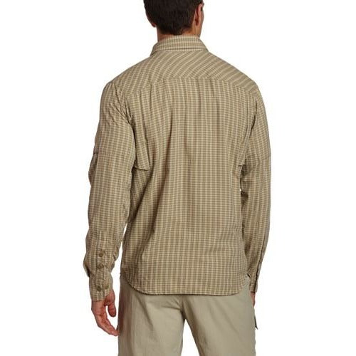Columbia Silver Ridge Plaid Long Sleeve Shirt Fossil Mini Plaid (AM7441-160)