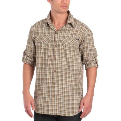 Columbia Silver Ridge Plaid Long Sleeve Shirt Fossil Plaid (AM7441)
