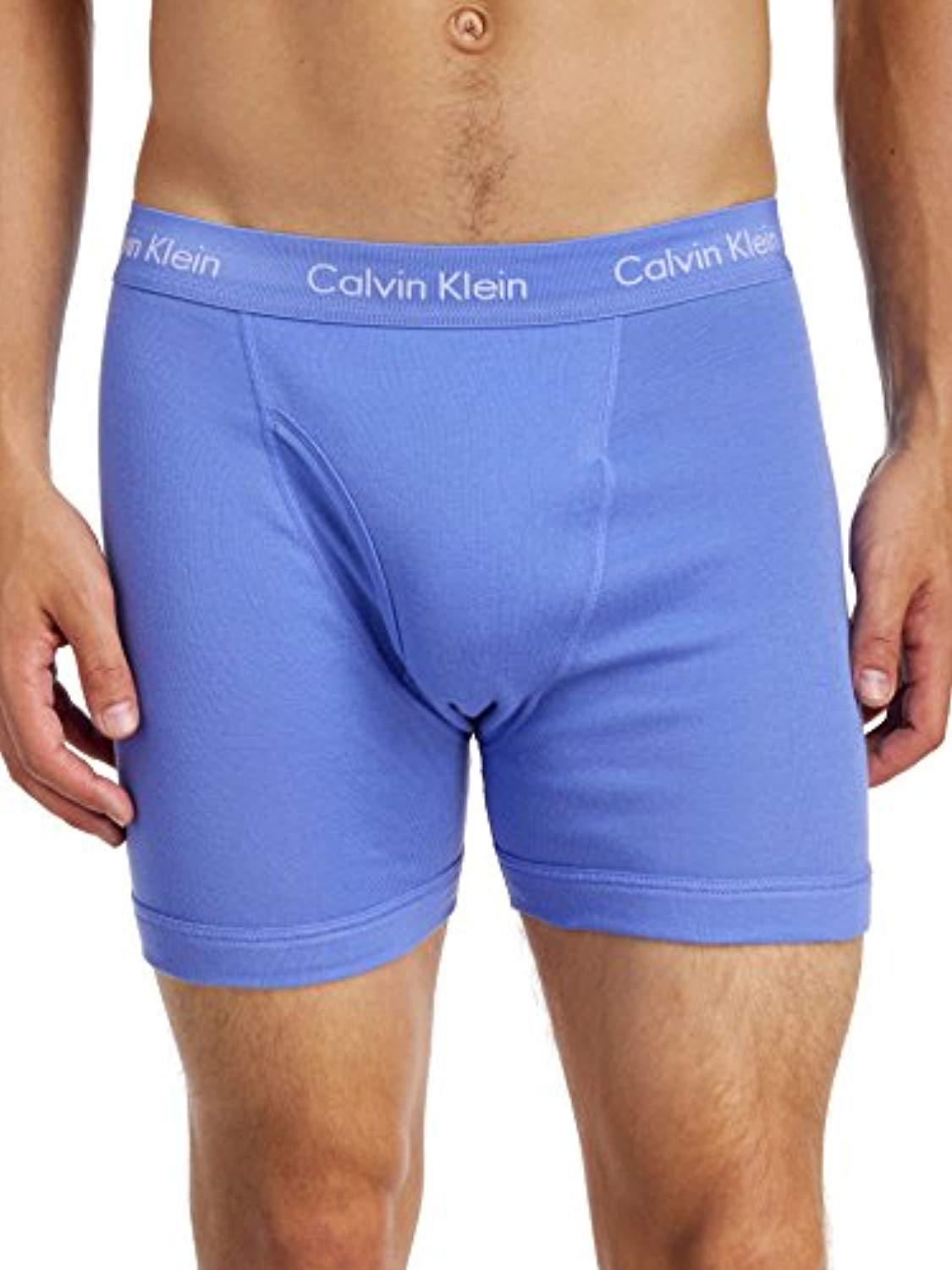 Calvin Klein Men's Holiday Cotton Boxer Brief 4-Pack, Particle Blue Multi (NB1175-923)