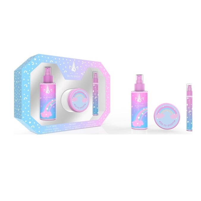 Eau my Unicorn Glitter Body Spray 5.1 oz 150 ml 3 pcs Gift Set