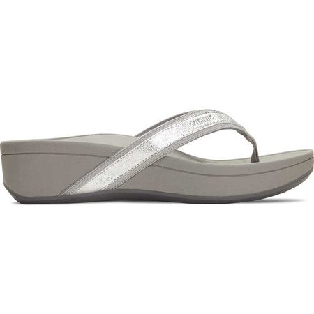 Vionic Women's Pacific High Tide Metallic Toe Post Sandal Silver
