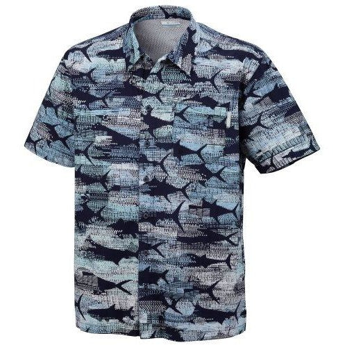 Columbia Men's PFG Trollers Best Short Sleeve Shirt - XXL - WhitePrints