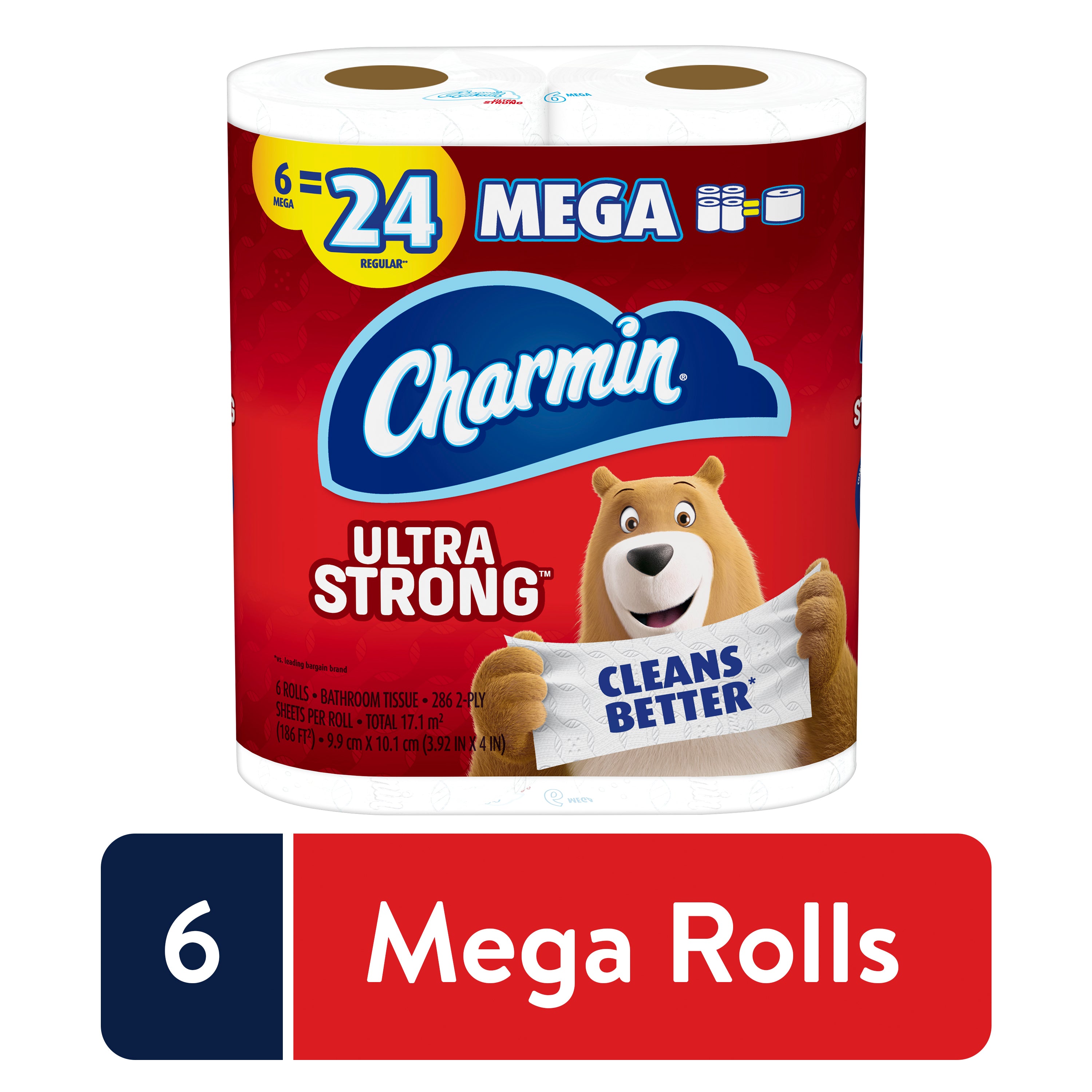 Charmin Ultra Soft Toilet Paper, 18 Mega Rolls