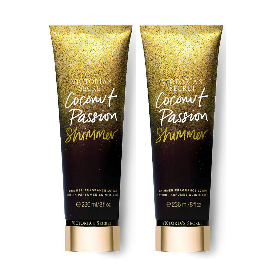Victoria's Secret Coconut Passion Shimmer Body Lotion 8 oz "2-PACK"