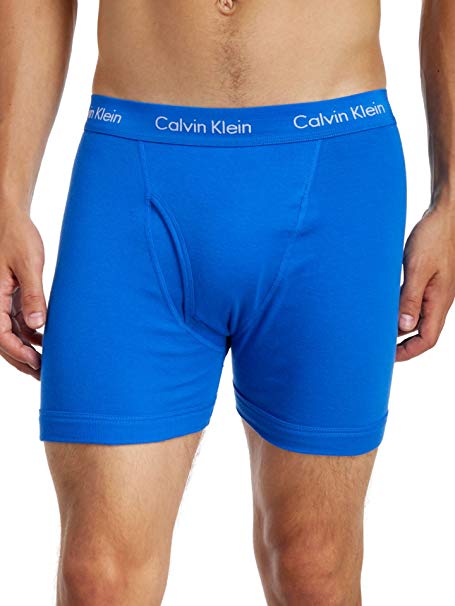 Calvin Klein Men's Holiday Cotton Boxer Brief 4-Pack, Particle Blue Multi (NB1175-923)
