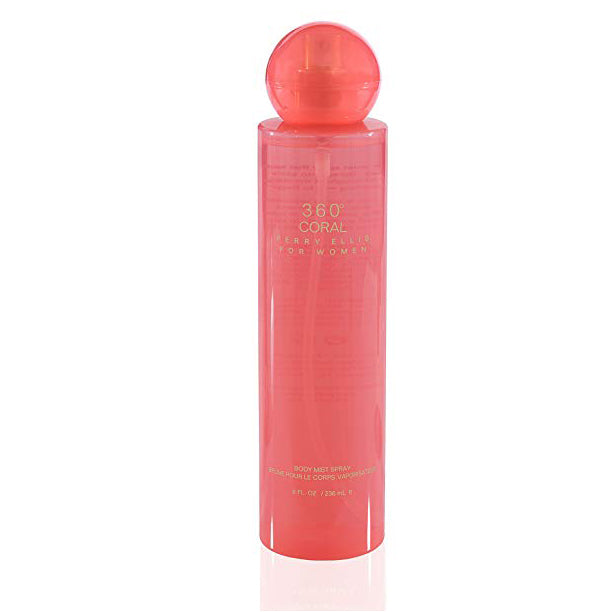 Perry Ellis 360 Coral Body Mist Spray 8 oz 236 ml Women (Pack of 2)