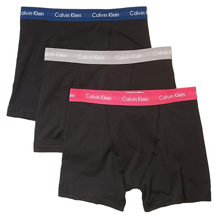 Calvin Klein Men's Boxers 3 Pack Underwear Cotton Classic Boxer Brief  NB4003, Blue, M