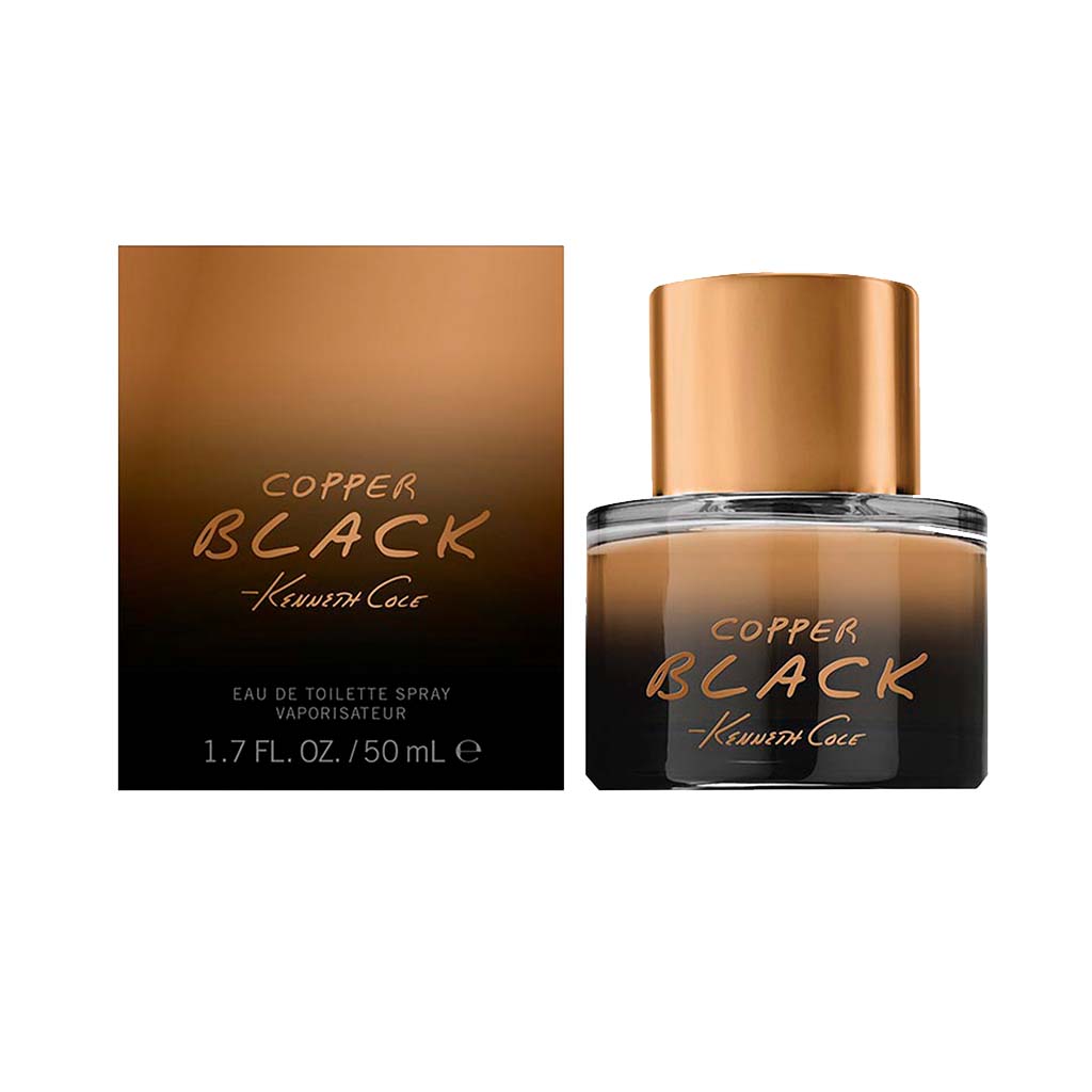 Kenneth Cole Copper Black Eau de Toilette for Men, 3.4 Fl Oz