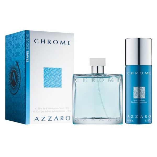 Azzaro Chrome Cologne Gift Set 3.4 oz Men