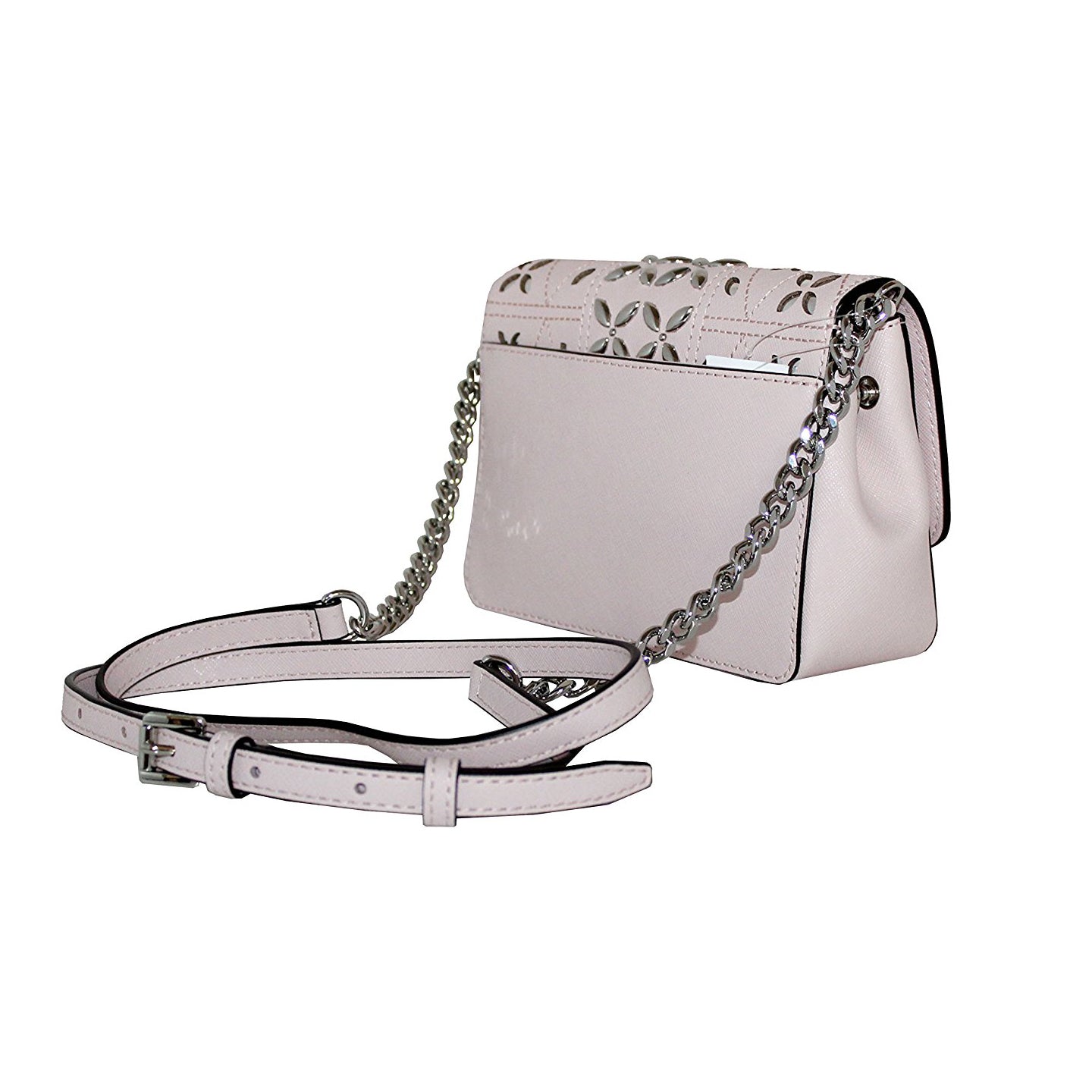 Michael Kors Women's Tina Small Clutch Cross Body Leather Handbag (35S8ST4C5T)