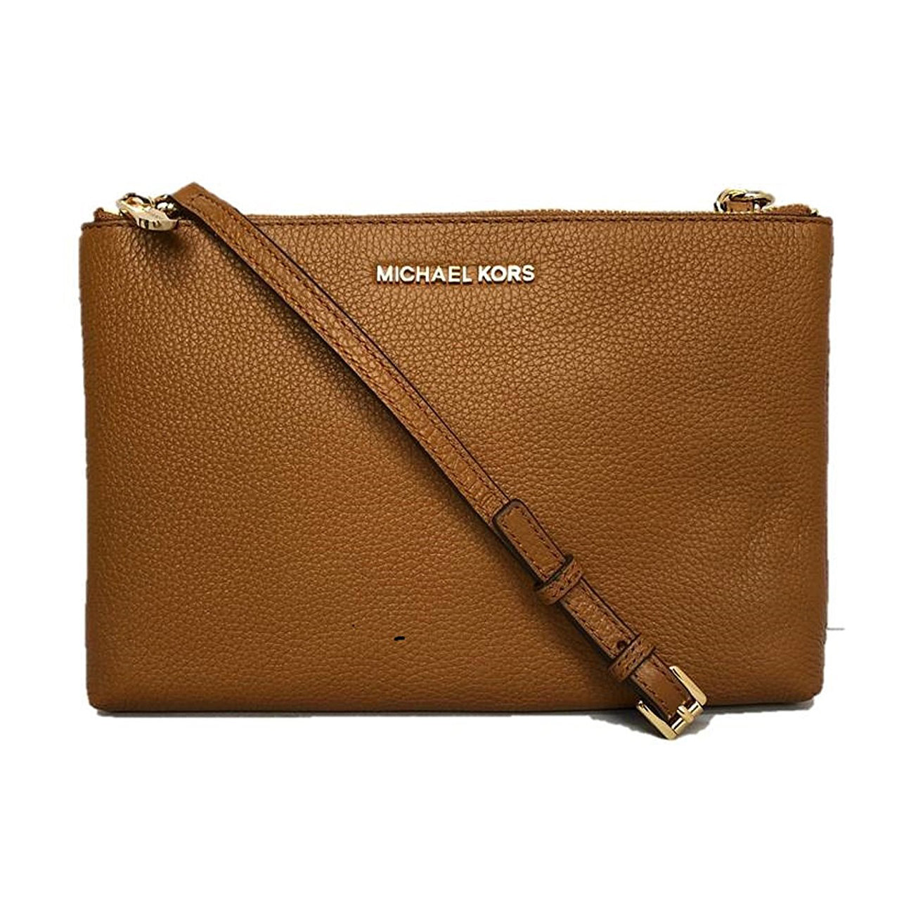 Michael Kors Jet Set Travel Double Zip Crossbody (35F7GTVM3B) Vanilla/Acrn