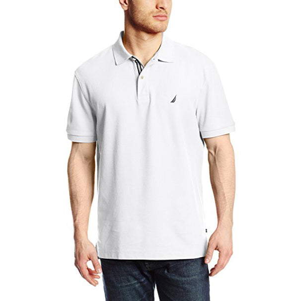 Nautica Men's Short Sleeve Solid Deck Polo Shirt (K41050)