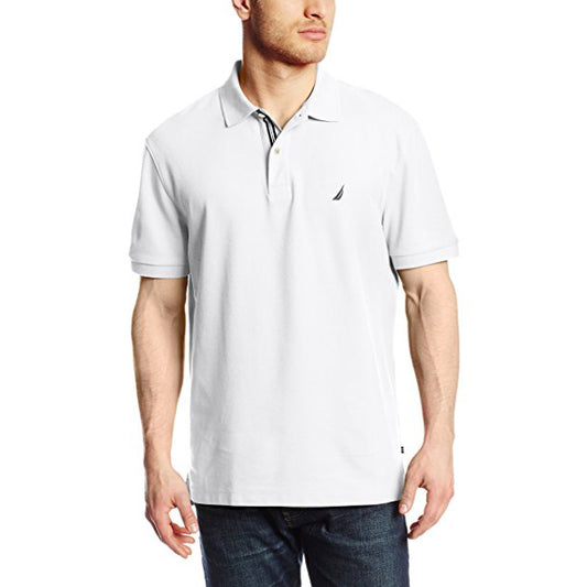 Nautica Men's Short Sleeve Solid Deck Polo Shirt (K41050)