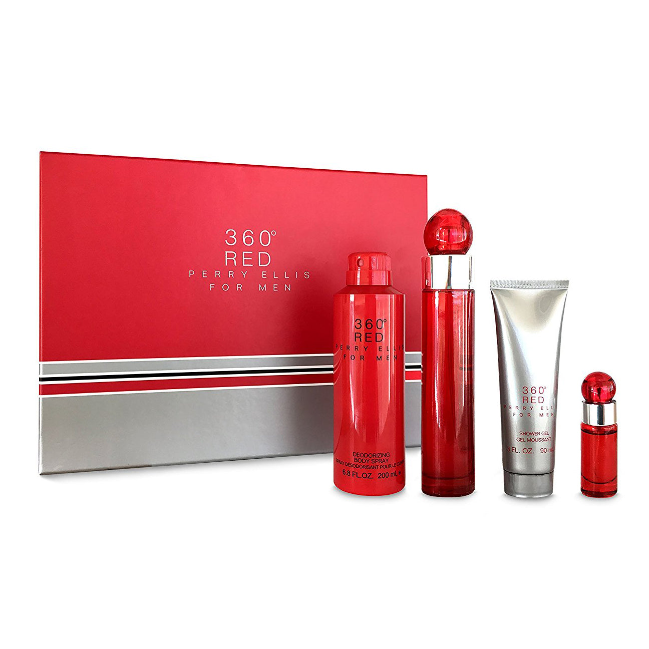 Perry Ellis Fragrances 360 Red Piece Gift Set for Men oz 100