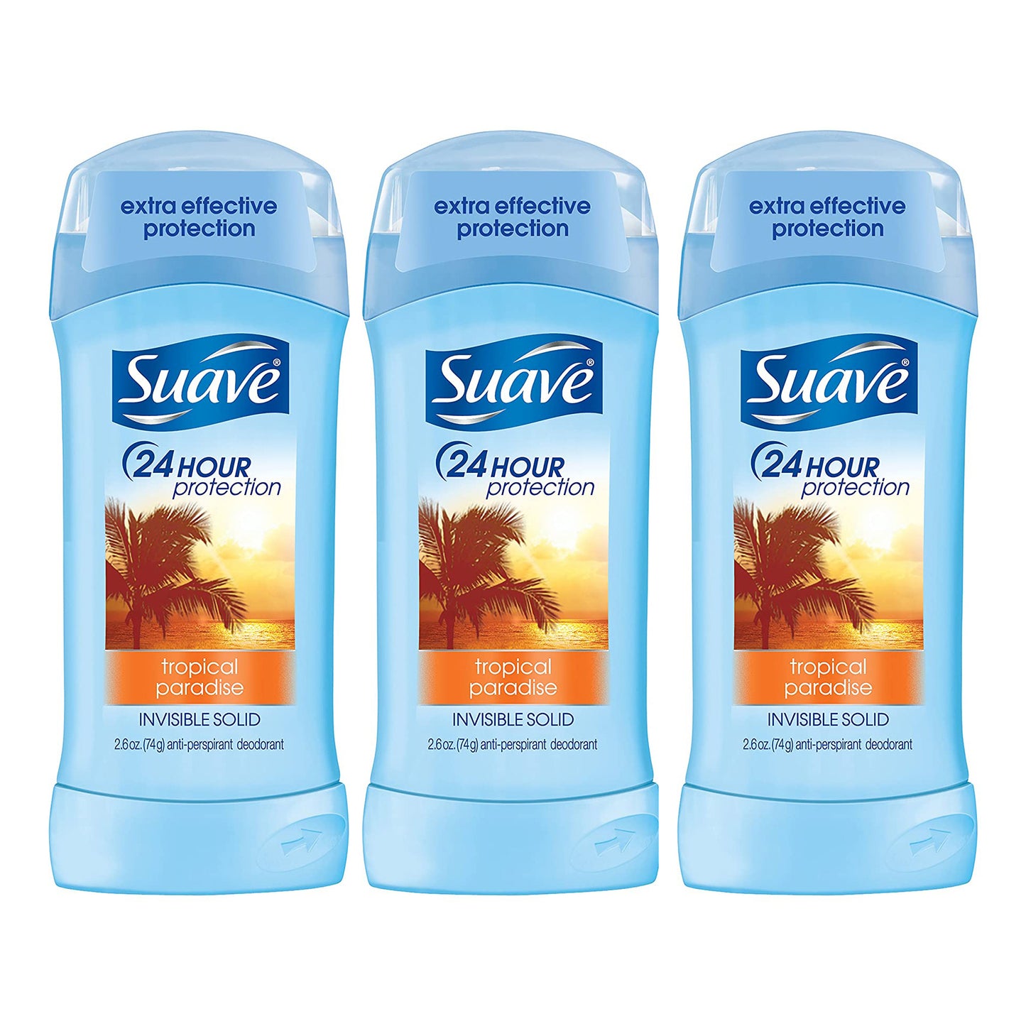 Suave Sweet Pea & Violet Invisible Solid Deodorant & Antiperspirant 2.6 oz "3-PACK"