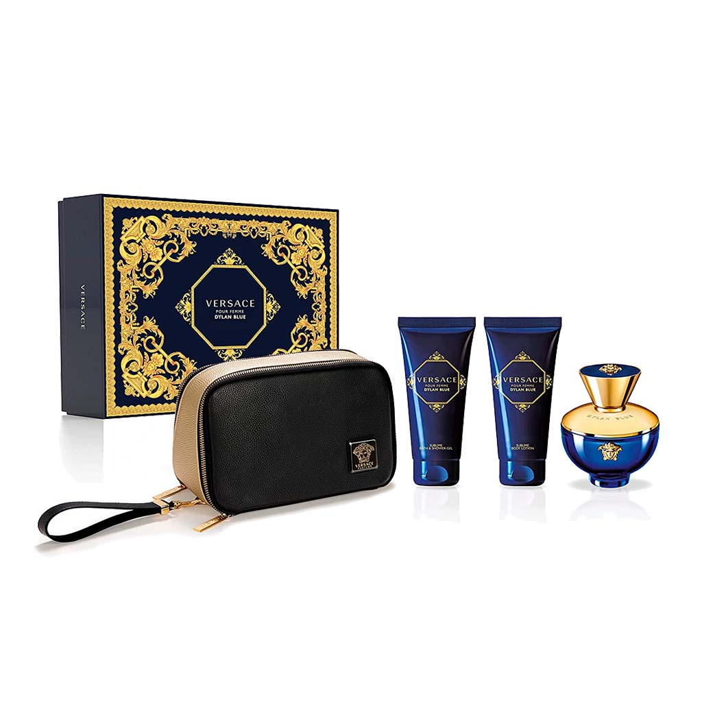 Versace Dylan Blue EDP 3.4 oz 100 ml 3pc Gift Set