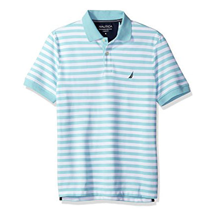 Nautica Men's Classic Short Sleeve Stripe Polo Shirt (K81003)