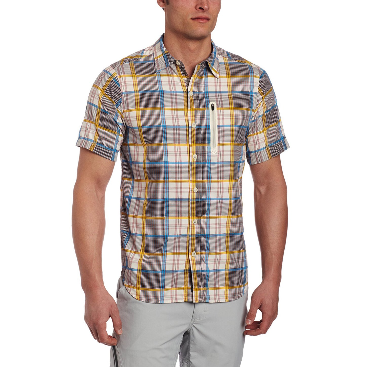 Columbia Rappel Kick Plaid Short Sleeve Shirt Stone (AM1003-022)