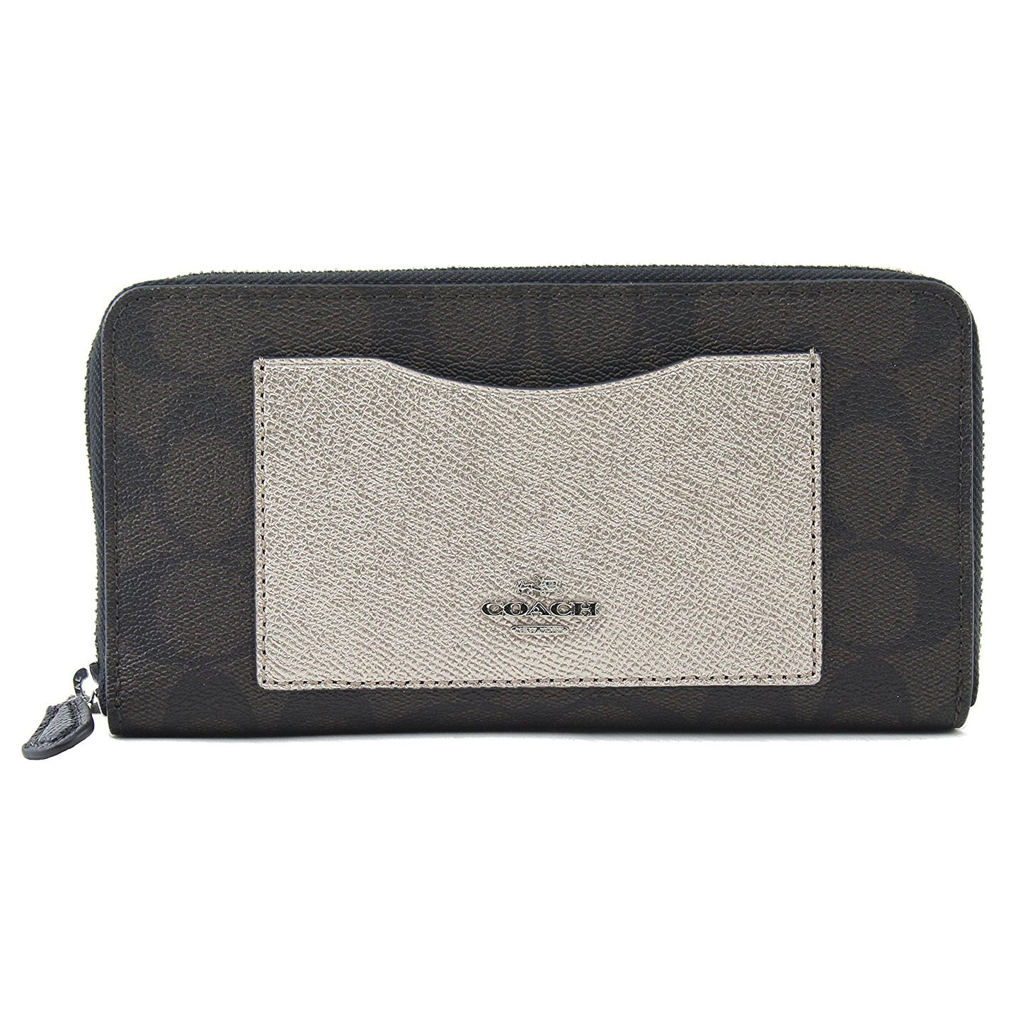 Coach Gift Box Signature PVC Accordion Zip Wallet (F22712)