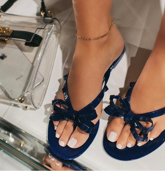 Victoria Adames Valencia Matching Jelly Sandal Navy