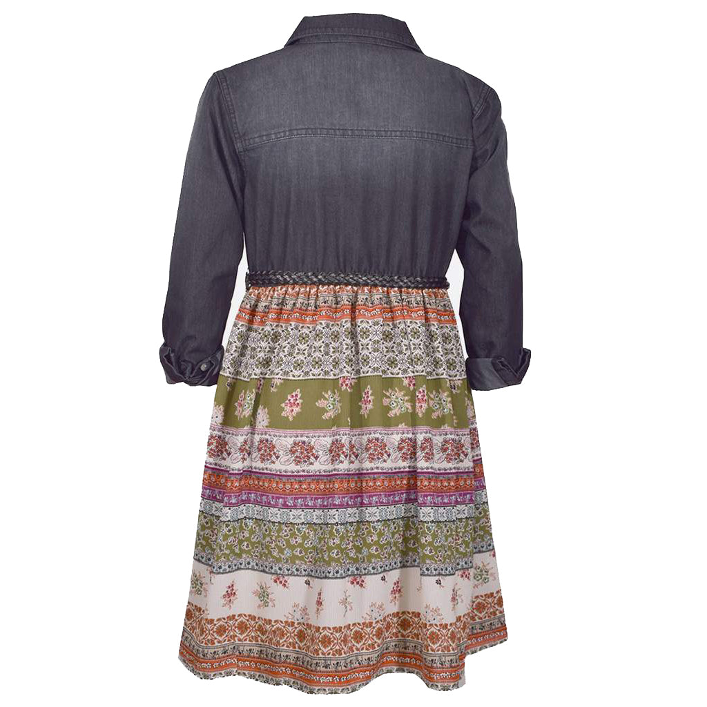 Bonnie Jean Denim Shirt Dress Size