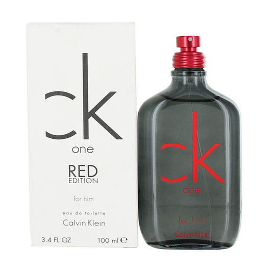 Calvin Klein One Red Edition Men EDT 3.4 oz 100 ml TESTER in White Box