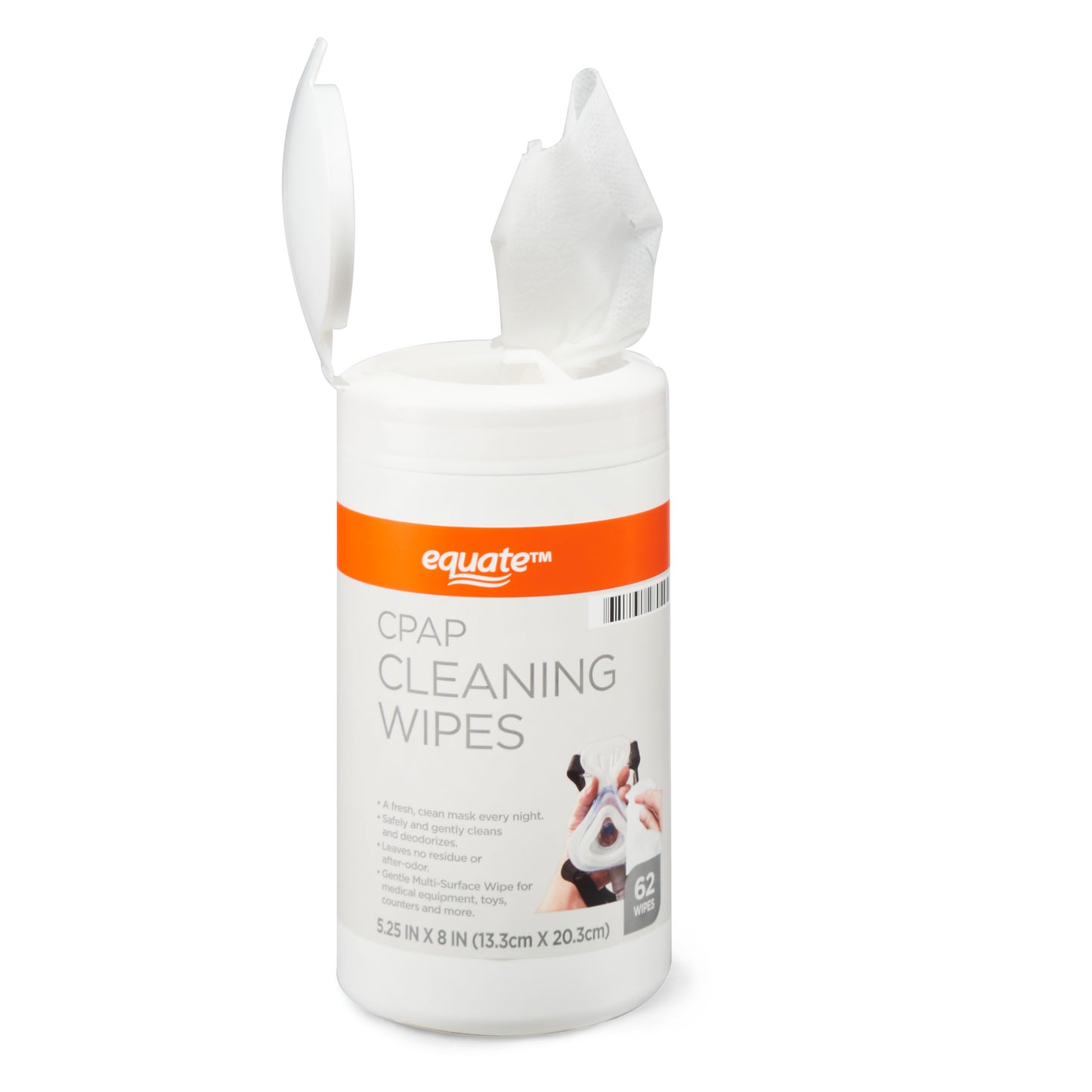 Equate CPAP Cleaning Wipes, 62 Count
