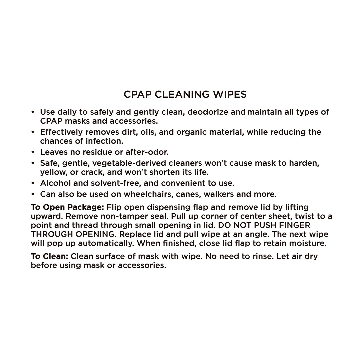 Equate CPAP Cleaning Wipes, 62 Count