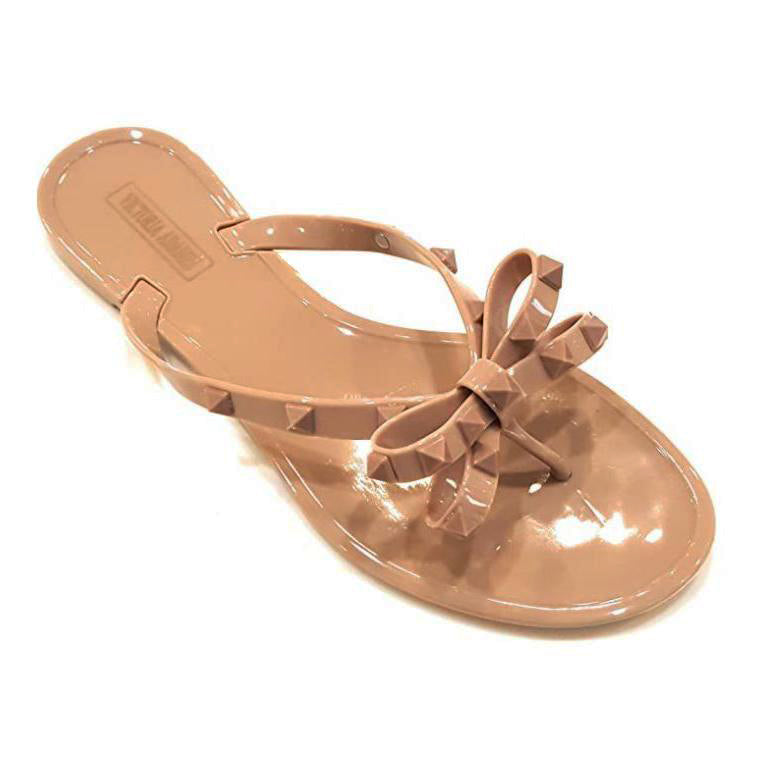 Victoria Adames Valencia Matching Jelly Sandal Dark Beige