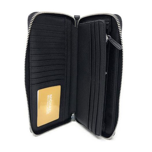 Michael Kors Jet Set Travel Continental  Wristlet Wallet Black (35H8STVT3B)