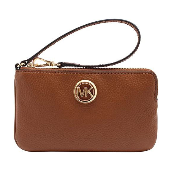 Michael Kors Bags | Michael Kors Double Zip Wallet Wristlet | Color: Brown/Gold | Size: Os | Madame_Boutique's Closet