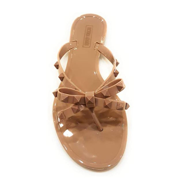 Victoria Adames Valencia Matching Jelly Sandal Dark Beige