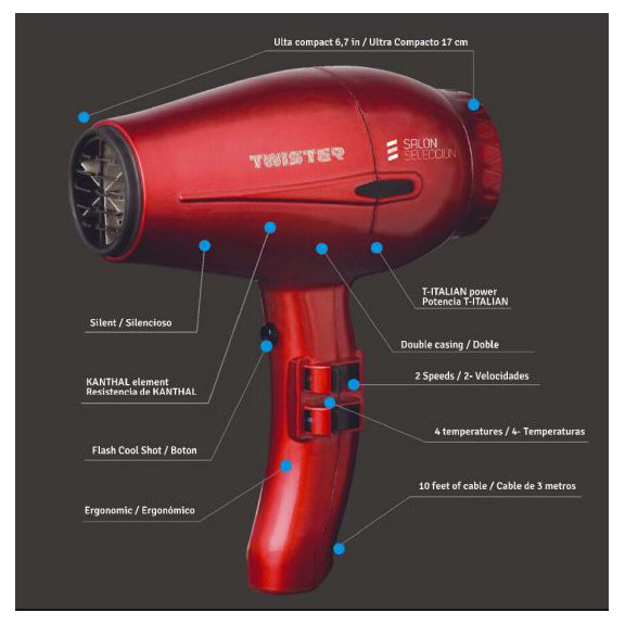 Professional Hairdryer Twister 4000 (1670 -2100W)