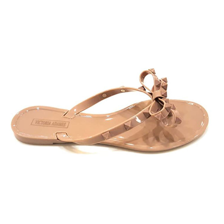 Victoria Adames Valencia Matching Jelly Sandal Dark Beige