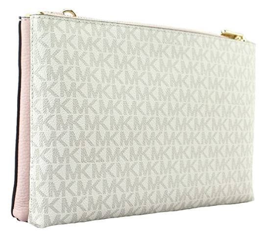 Michael Kors Jet Set Double Gusset Crossbody Vanilla/Pink (35F8GTVC3B)
