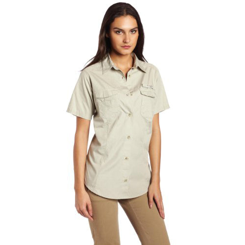 Columbia Women’s Bonehead Short Sleeve Fishing Shirt Fossil (FL7311) X-SMALL