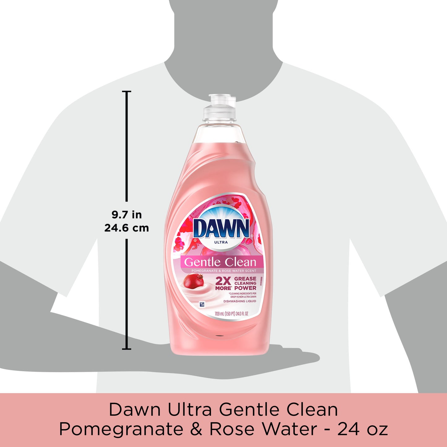Dawn Ultra Liquid Dish Soap, Pomegranate & Rose Water Scent, 24 fl oz