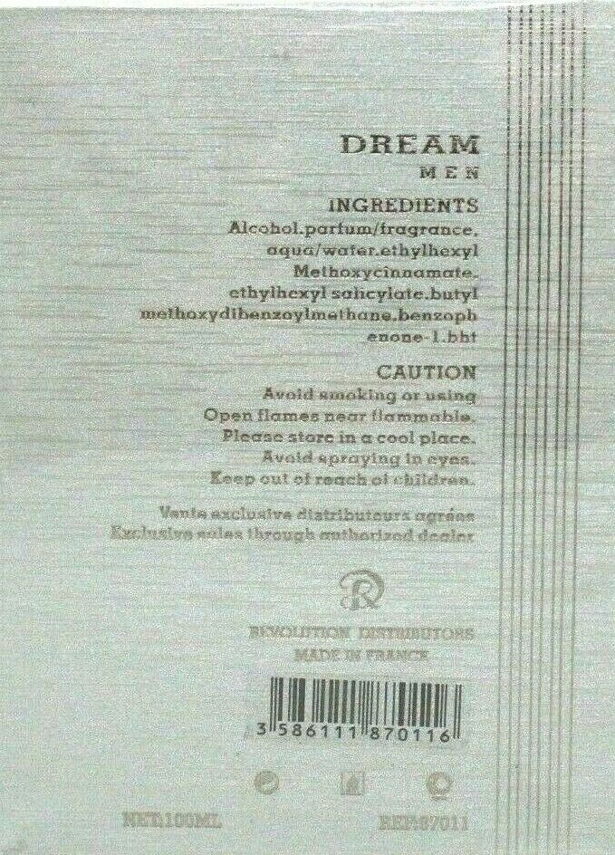 RON MARONE'S DREAM MEN EAU DE TOILETTE SPRAY 3.4 Oz / 100 ml