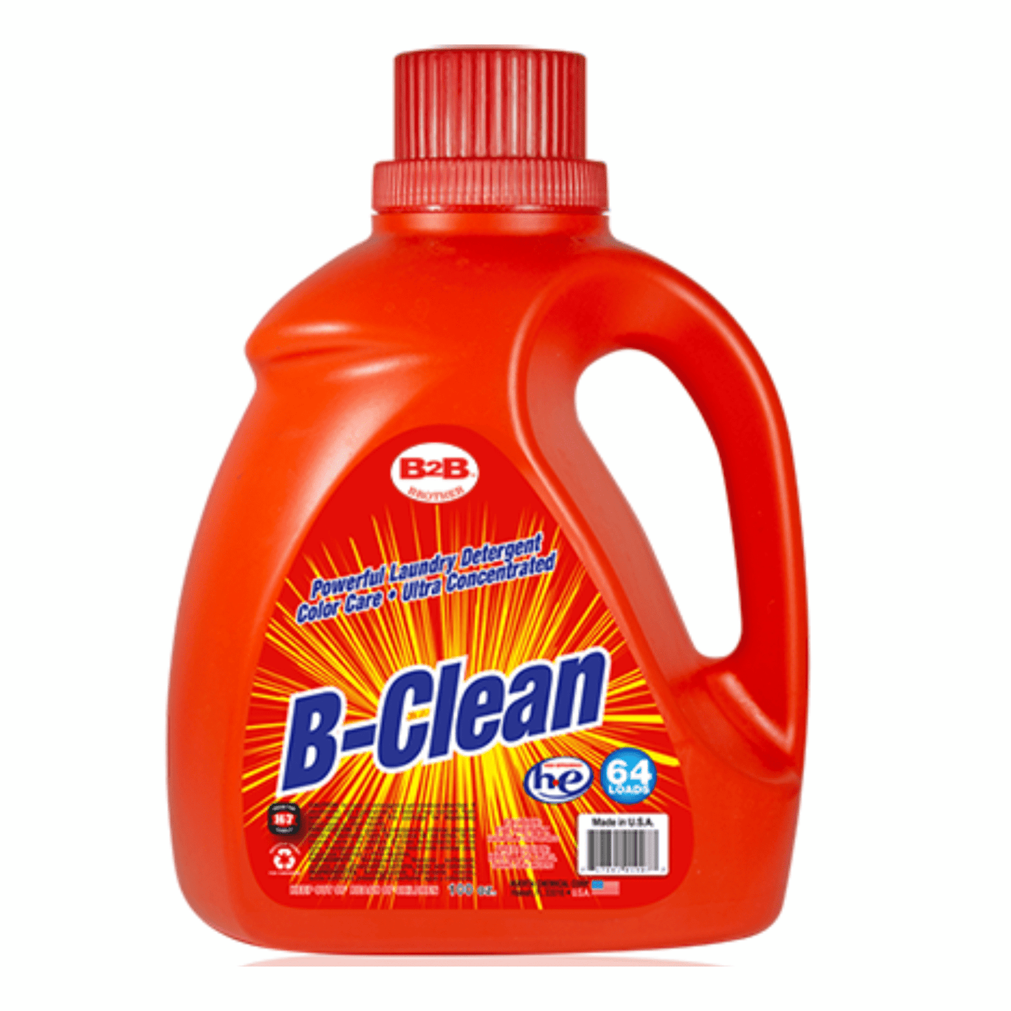 Laundry Detergent 100 oz B-Clean Powerful By B2B "64 Loads"