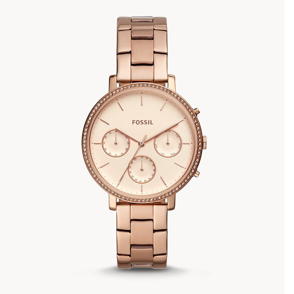 Fossil Sylvia Multifunction Rose Gold-Tone Stainless Steel Watch