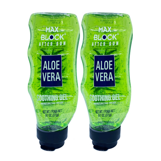 Aloe Vera Gel Max Block After Sun Skin Care 9.7 oz "2-PACK"
