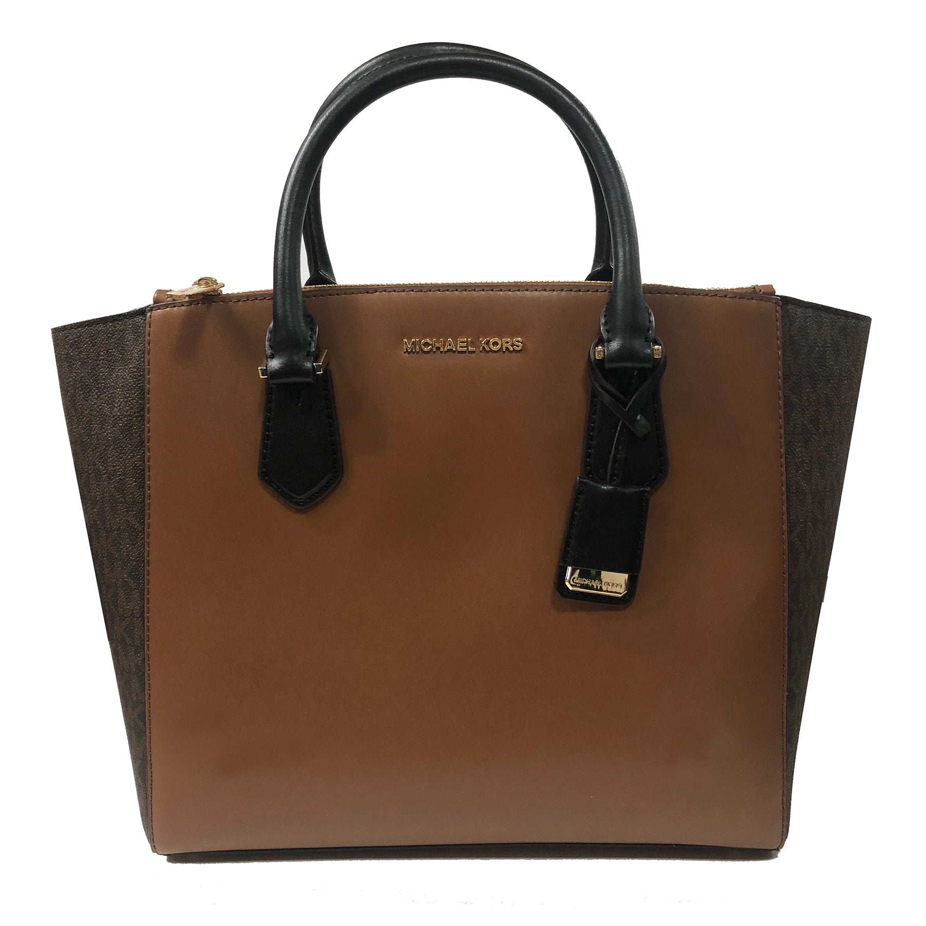 Michael Kors Carolyn Large Tote Leather Brown/Luggage (35F8GY7T3V) –  Rafaelos