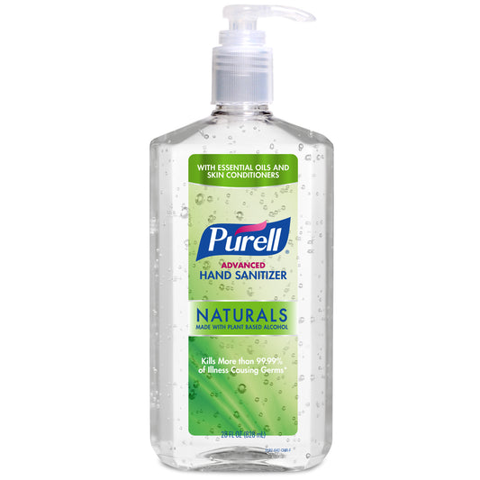 PURELL Advanced Hand Sanitizer Naturals with Plant Based Alcohol Pump Bottle 28 fl oz