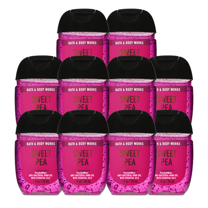 Bath & Body Works Sweet Pea Anti-Bacterial - Hand Sanitizers "PACKS" 1 oz 29 ml