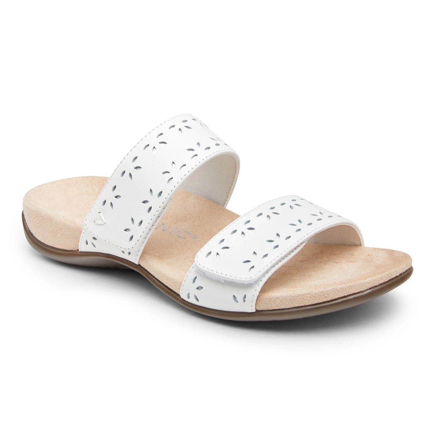 Vionic Randi Slide Sandal White Leather