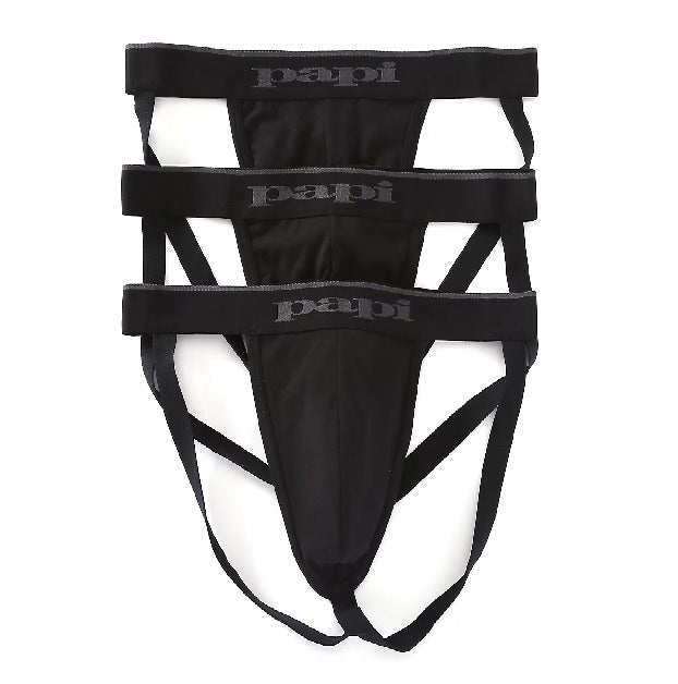 Papi Cotton Stretch Jockstrap Black "3-PACK" 980911-001