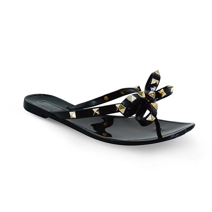 Victoria Adames Valencia Black Jelly Women Sandals