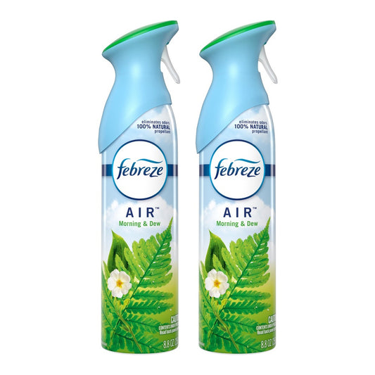 Febreze Air Freshener Spray Morning & Dew Scent 8.8 oz "2-PACK"