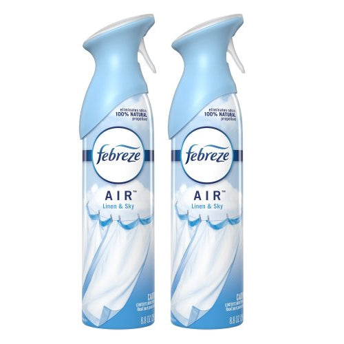 Febreze Air Freshener Spray Linen & Sky Scent 8.8 oz "2-PACK"